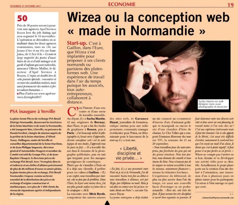 Paris Normandie article sur Wizea